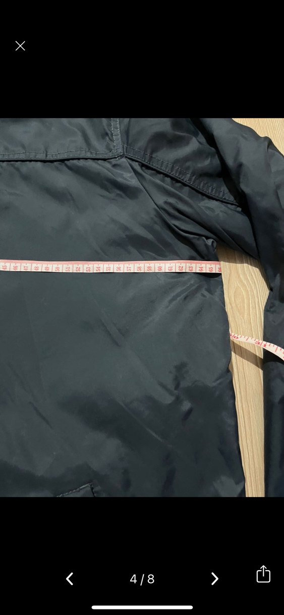 American vintage çift taraflıGri Kapüşonlu Erkek StreetWear Mont - Görsel 5