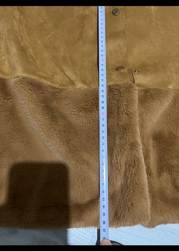 Vintage bohem y2k lolita Süet Kısa Kahverengi Kaban - Görsel 5