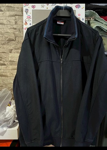 Vintage y2k Fermuarlı Erkek Yüksek Yakalı Ceket - Görsel 3