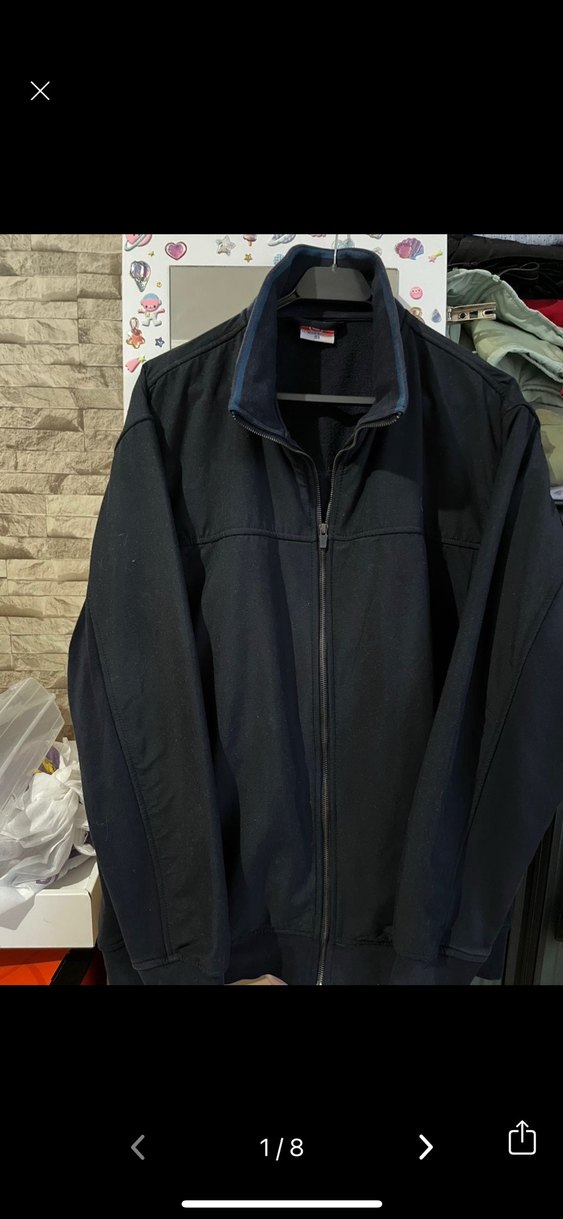 Vintage y2k Fermuarlı Erkek Yüksek Yakalı Ceket - Görsel 3