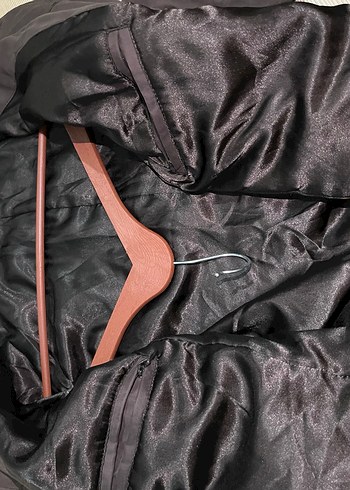 Vintage 00s y2k  Kahverengi Midi Erkek Klasik mont - Görsel 6