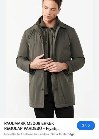 Vintage 00s y2k  Kahverengi Midi Erkek Klasik mont - Görsel 7