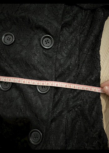 American Vintage gotik y2k fairycore Düğmeli Midi Trençkot - Görsel 7