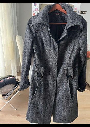 American vintageGri Kadın Kaban - Görsel 5