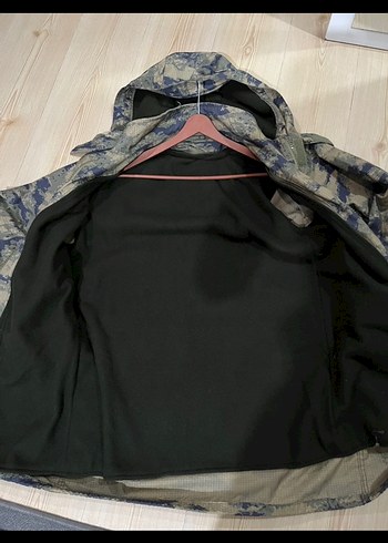 Askeri Kapüşonlu Kamuflaj Desenli Uzun Erkek Mont - Görsel 3