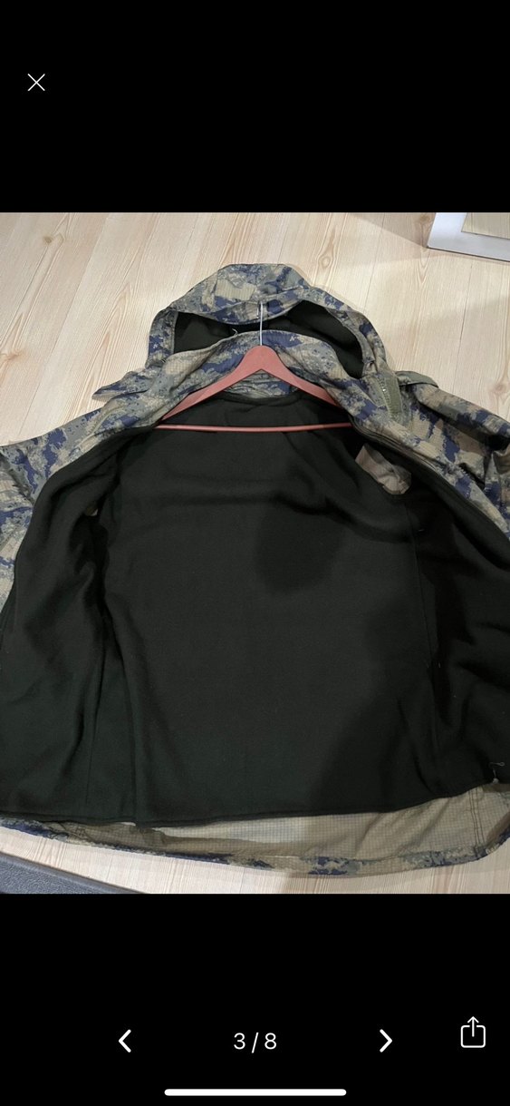 Askeri Kapüşonlu Kamuflaj Desenli Uzun Erkek Mont - Görsel 3