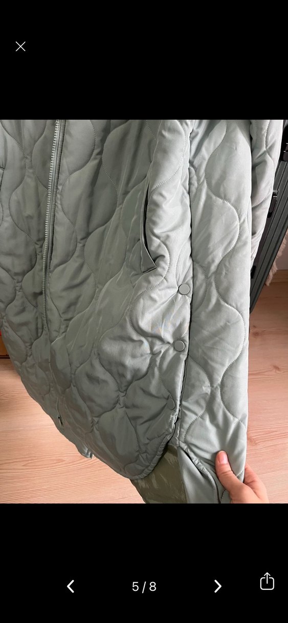 LCW Modest Haki Dik Yaka Uzun Kollu Kadın Yağmurluk - Görsel 5