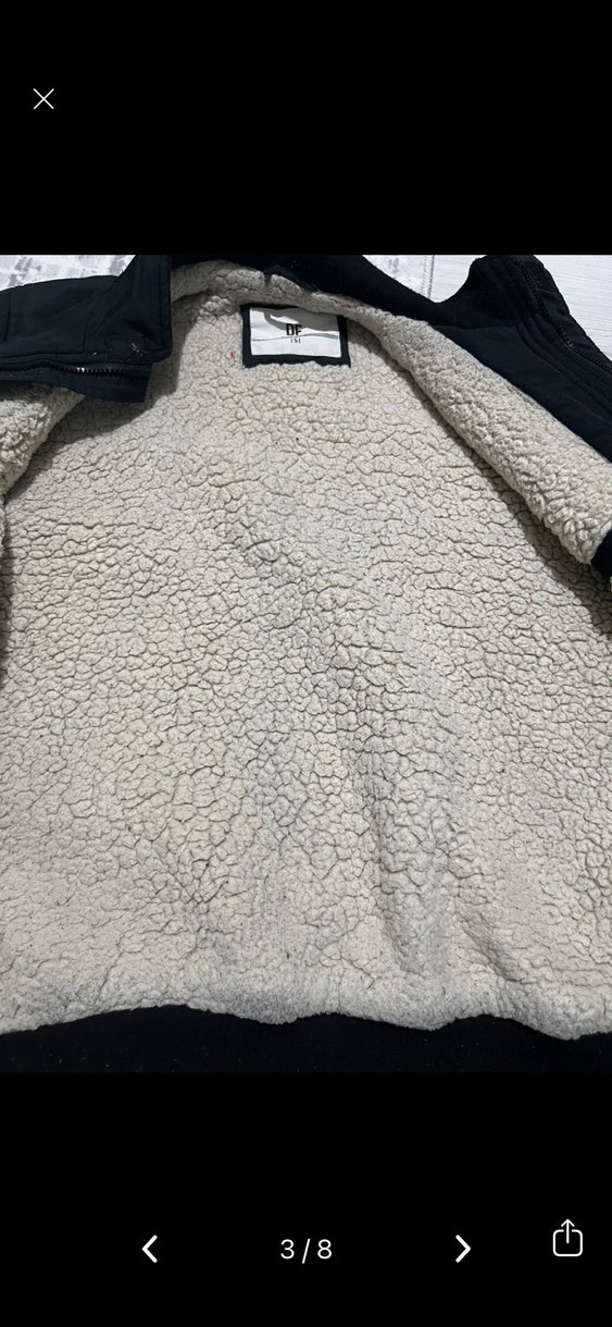 American vintage Siyah Fermuarlı Erkek Streetwear Mont - Görsel 3