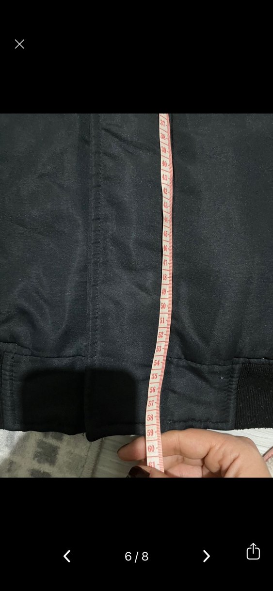 American vintage Siyah Fermuarlı Erkek Streetwear Mont - Görsel 5