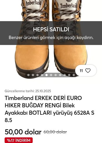 Timberland unisex Buğday Rengi Deri Bot - Görsel 2