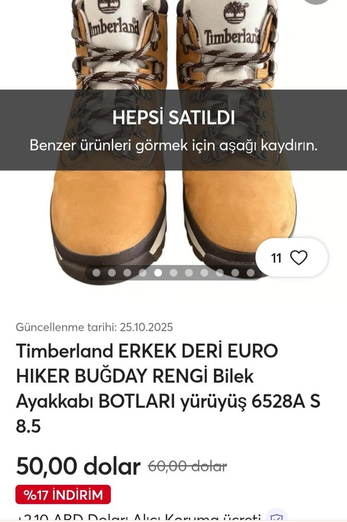 Timberland unisex Buğday Rengi Deri Bot - Görsel 2
