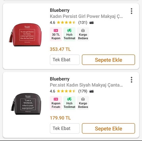 Blueberry makyaj çantası