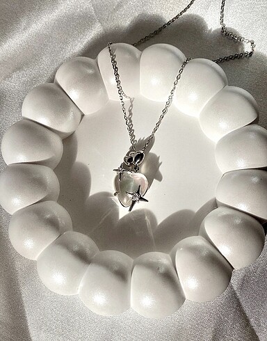 Accessorize Çelik Bubble kalp kolye