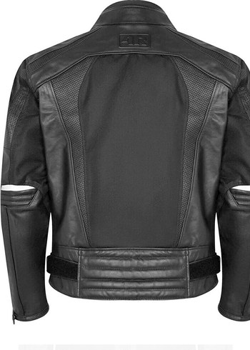 Siyah Deri  Biker Ceket - Görsel 2