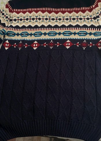 Bohem Tarz Desenli Erkek Triko Kazak - Görsel 4