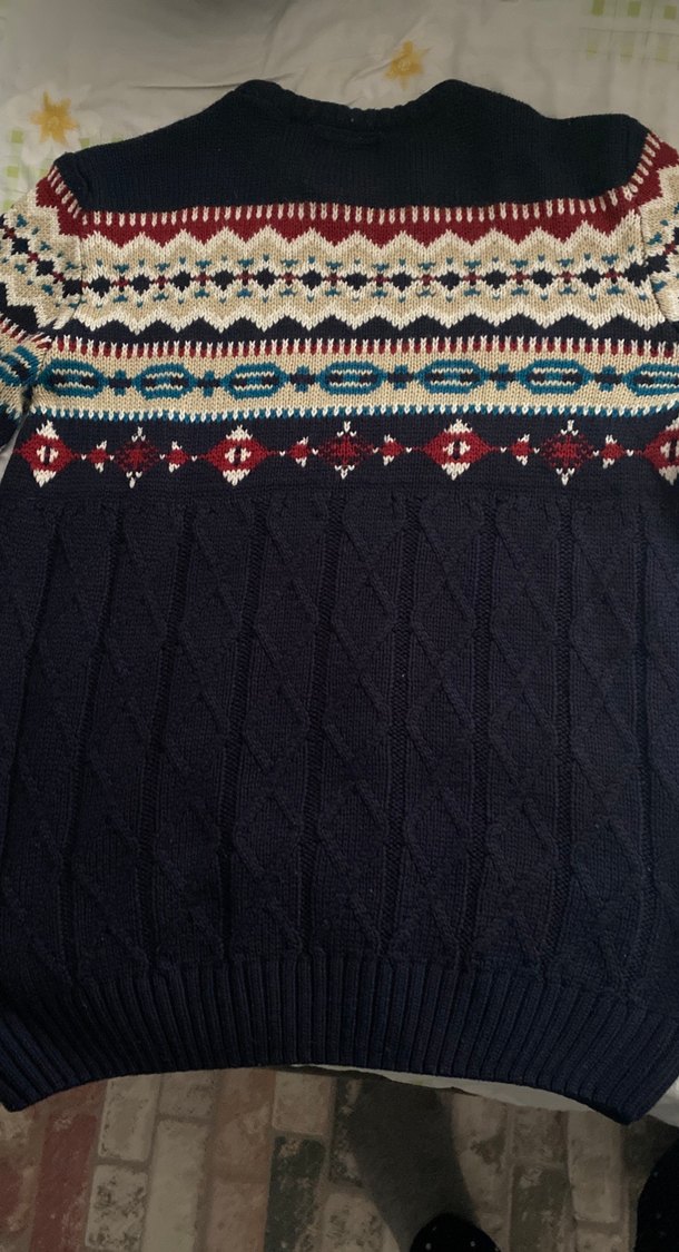 Bohem Tarz Desenli Erkek Triko Kazak - Görsel 4