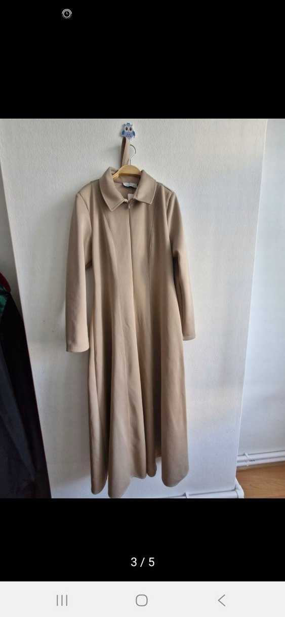 Scuba bej elbise - Görsel 3