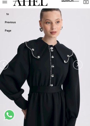 Ahel tasarım scuba yakalı elbise - Görsel 7