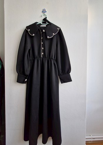 Ahel tasarım scuba yakalı elbise - Görsel 3