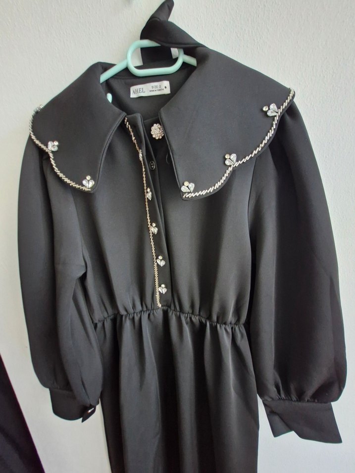 Ahel tasarım scuba yakalı elbise - Görsel 4