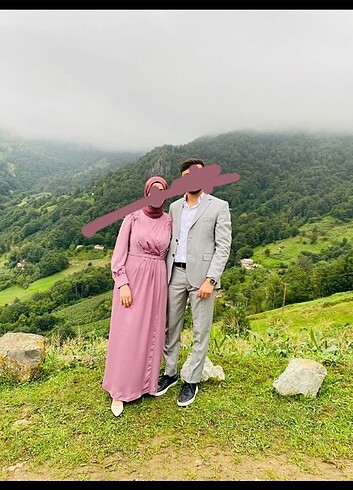 Hennin pembe abiye  - Görsel 3