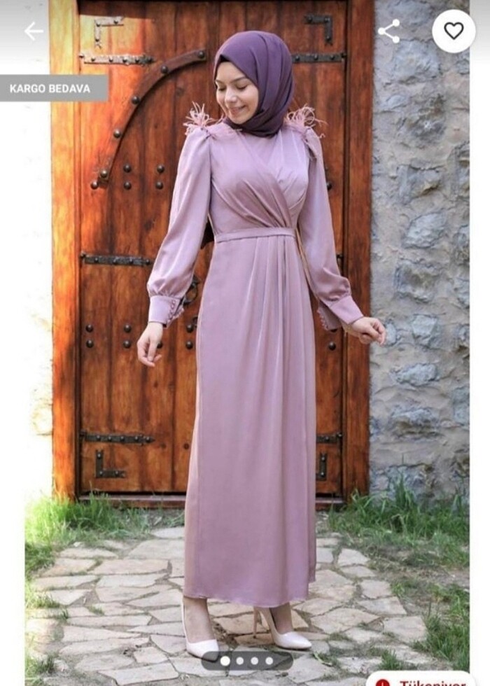 Hennin pembe abiye  - Görsel 2