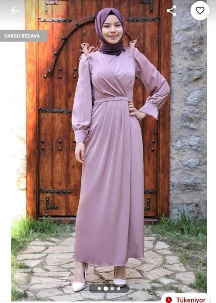 Hennin pembe abiye  - Görsel 4