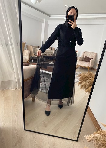 Uzun Siyah Astarlı - Görsel 3