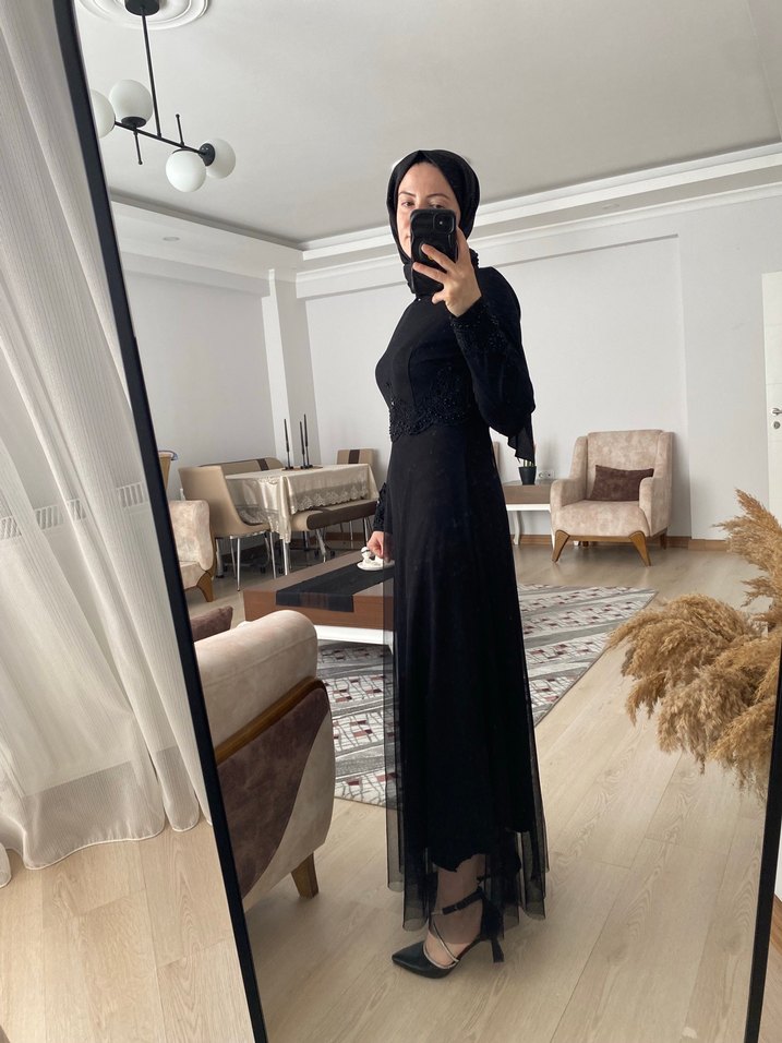 Uzun Siyah Astarlı - Görsel 2