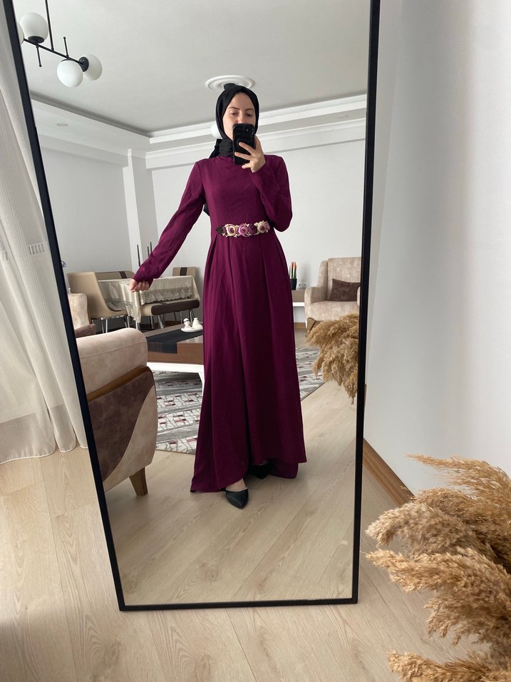 Önü kısa arkası uzun elbise Astarlı - Görsel 3