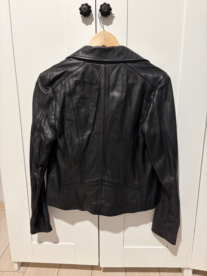 Siyah Deri Biker Ceket - Görsel 2