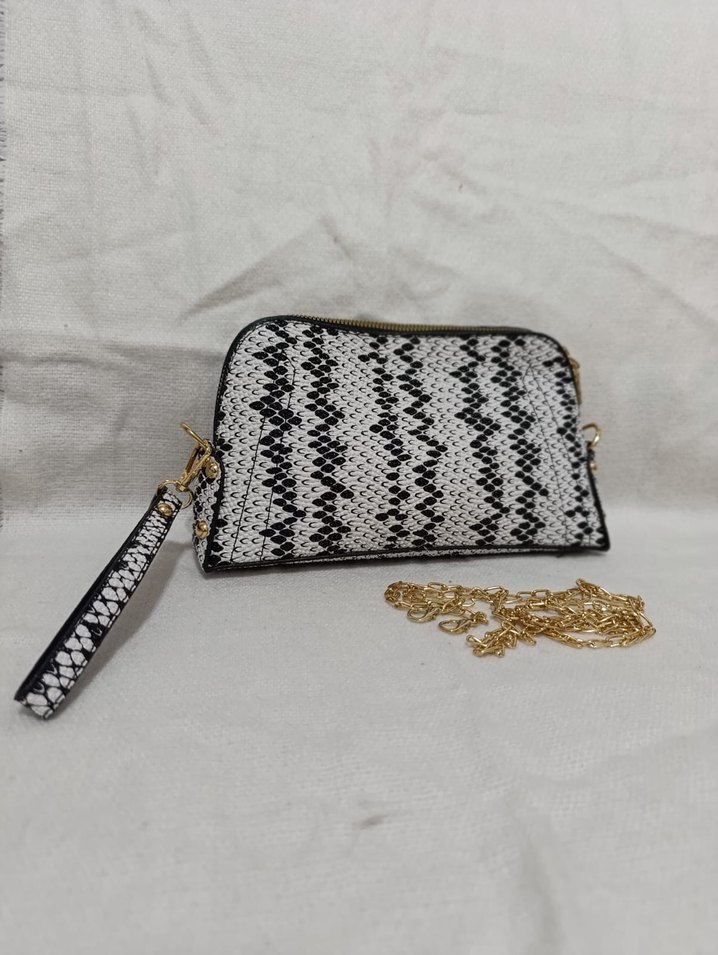 Diger Gri Yılan Desenli Kadın Çanta - Görsel 2