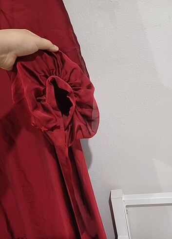 Diğer Bordo Tül Abiye