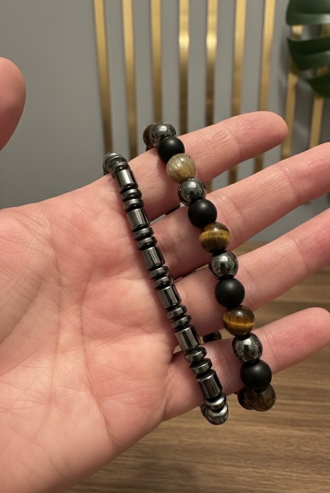 Erkek Doğal Taş Bileklikler - Görsel 3