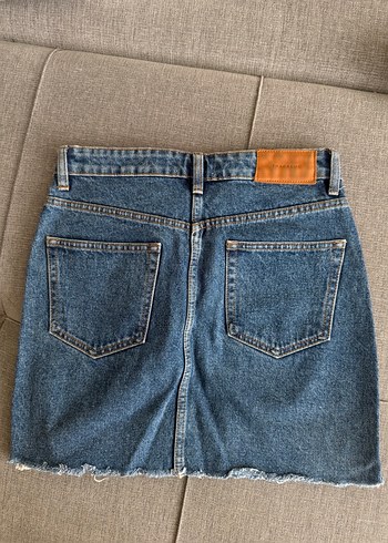 s Beden Zara kot etek Jean Kumaş Mini Etek, Normal Boy, Dar Kesim