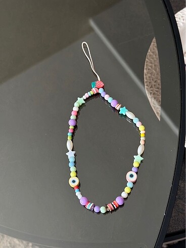 Apple Telefon Charm Süsü Handmade Boncuklu