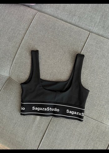 xs Beden SagazaStudio Siyah Bra Mini Spor Sütyen