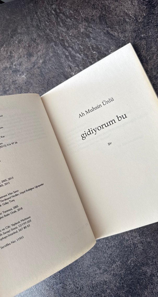 Ah Muhsin Ünlü - gidiyorum bu* Şiir Kitabı - Görsel 4