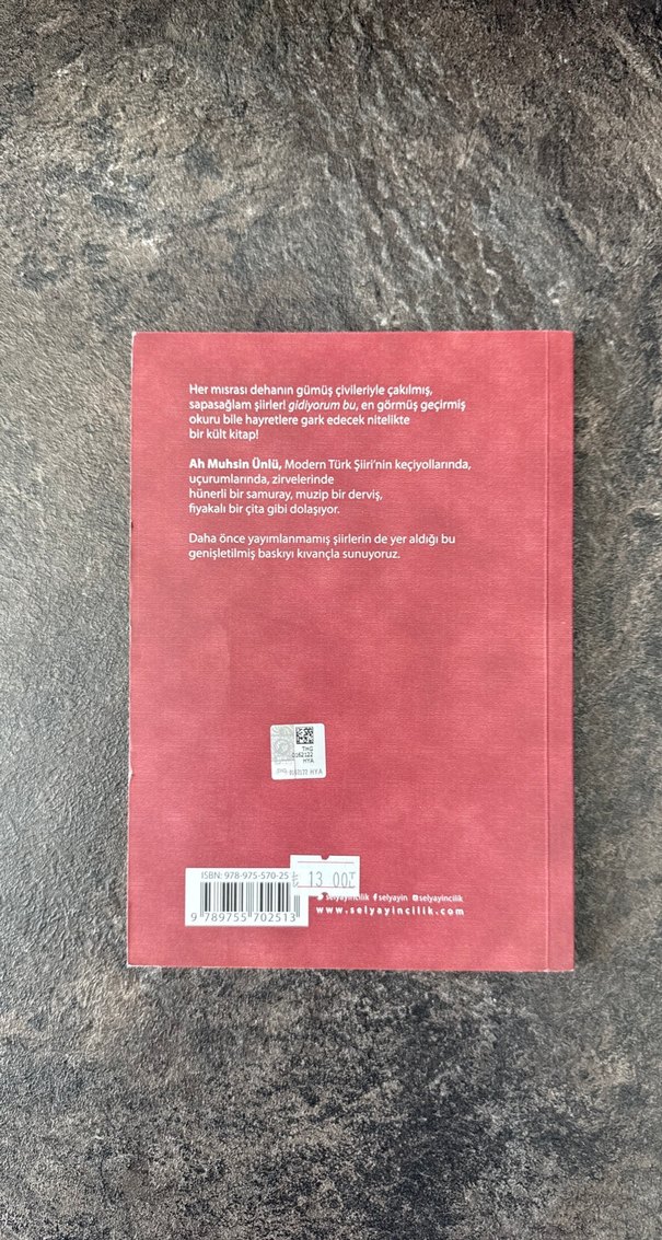 Ah Muhsin Ünlü - gidiyorum bu* Şiir Kitabı - Görsel 2