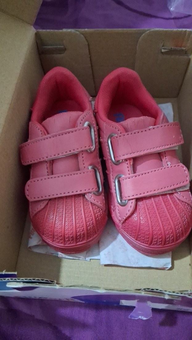 Kız Çocuk Pembe Cırt Cırtlı Spor Ayakkabı - Görsel 2