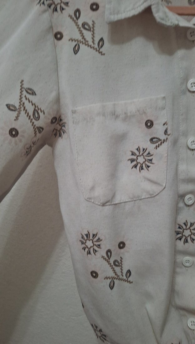 çiçekli keten kız çocuk bluz - Görsel 2