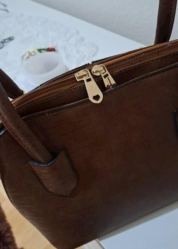 Kahverengi Deri Vintage Kadın Çanta - Görsel 2