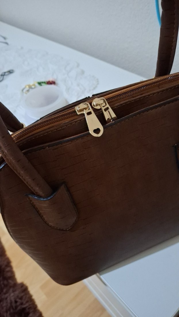 Kahverengi Deri Vintage Kadın Çanta - Görsel 2