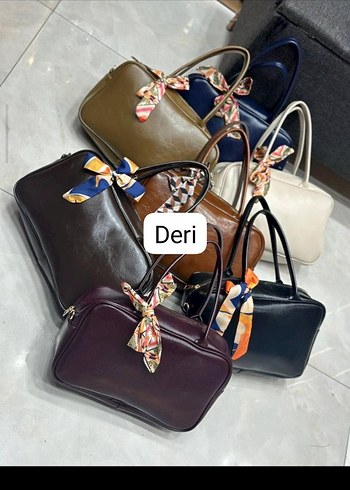 Kahverengi Deri Püsküllü Kadın Çanta - Görsel 2