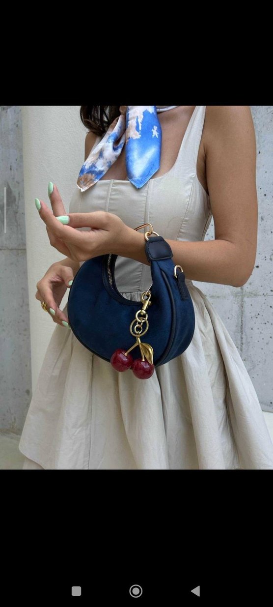 Bordo Süet Zincir Detaylı Kadın Çanta - Görsel 2