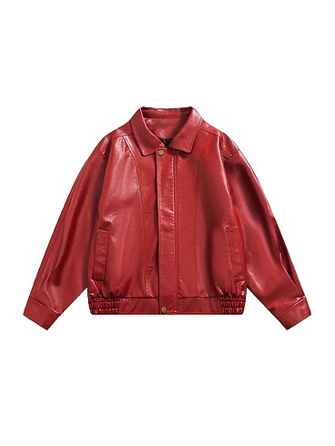 Vintage Red Leather Jacket SATILDI