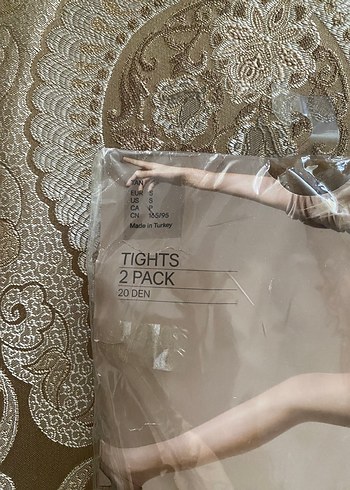 H&M H&M Bej Mini Desenli Külotlu Çorap
