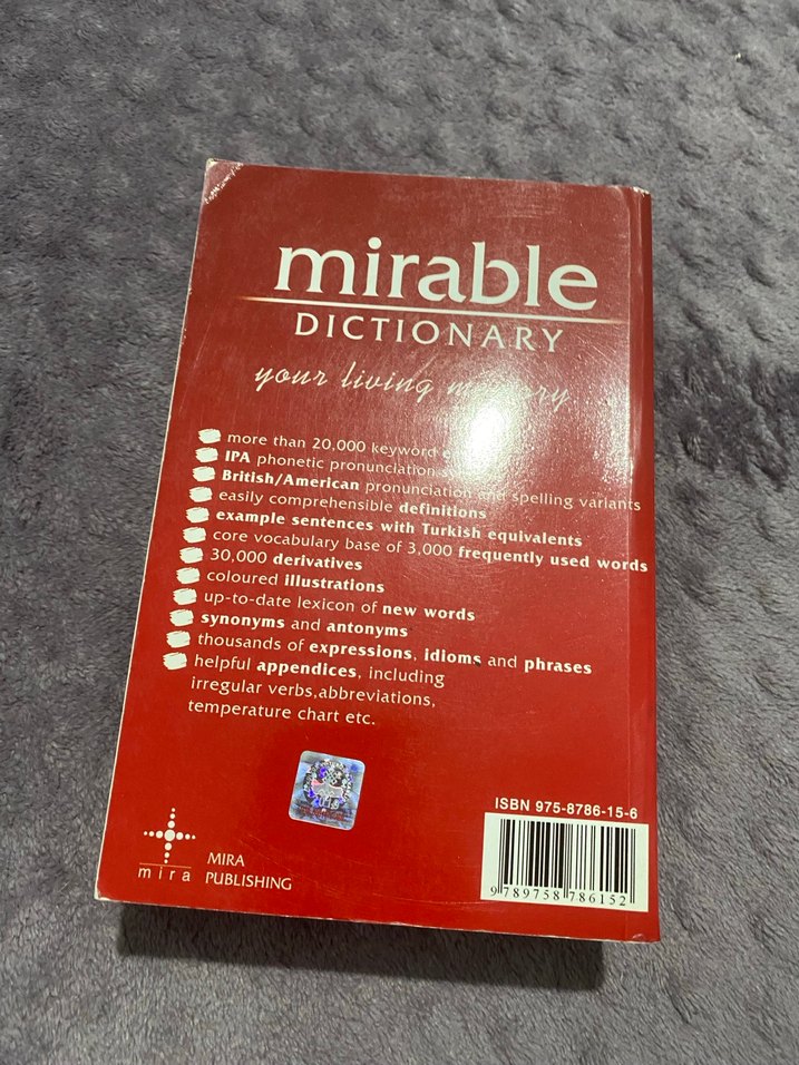 Mirable İngilizce Öğrenenler İçin Sözlük - Görsel 3