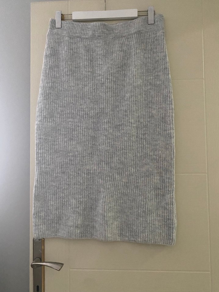 Gri Triko Midi Etek yurtdışından alındı yeni - Görsel 3