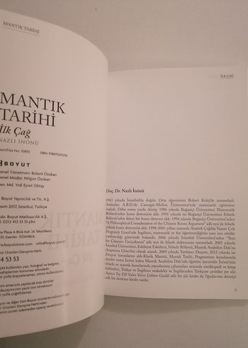 Nazlı İnönü Mantık Tarihi İlkçağ 1.Baskı - Görsel 5